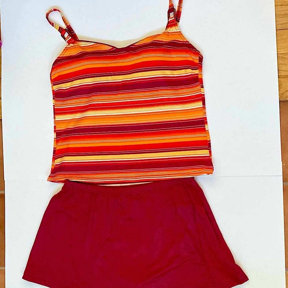 2 Piece Tankini Swimsuit Set sz 12